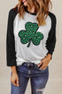 Black Leopard Spotted Clover St Patric T Shirt